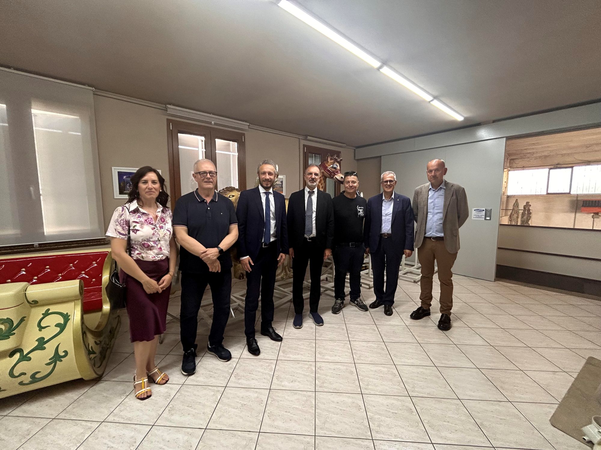 Visita all'interno di una delle aziende del Distretto della Giostra